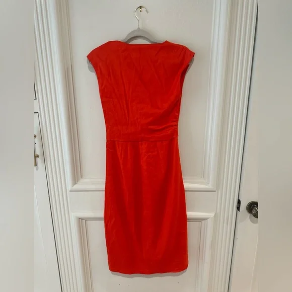 Frame Twist Front Sleeveless Dress Red Orange X Small - Picture 7 of 10